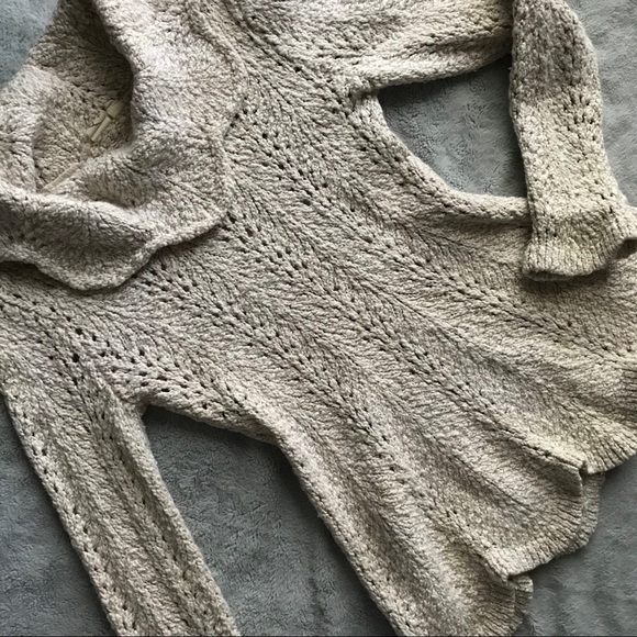 Anthropologie Sweaters - Anthro Yellow Bird Cowl Neck Metallic Knit Sweater